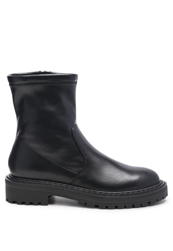 London Rag black Chunky Ankle Round Toe Boot in Black 94DD4SH7B41DBEGS_1