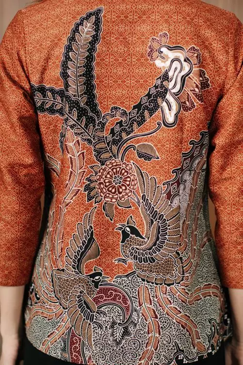 Adyatma Sasmaya Terracotta Blouse Batik Wanita Janggan Katun