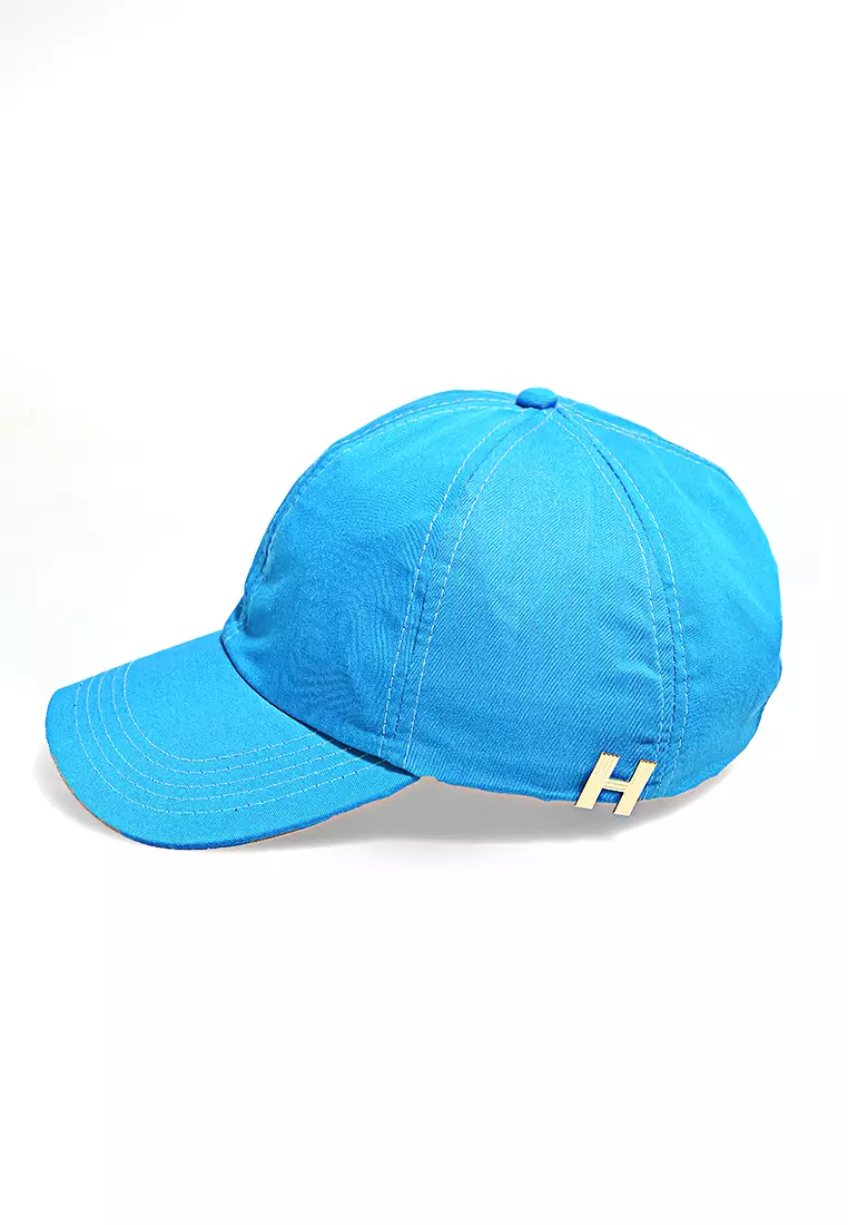 Drsh Topi Baseball Unisex Motif Polos Aksesoris Fashion Korean style Material Rafel ORIGINAL - Blue