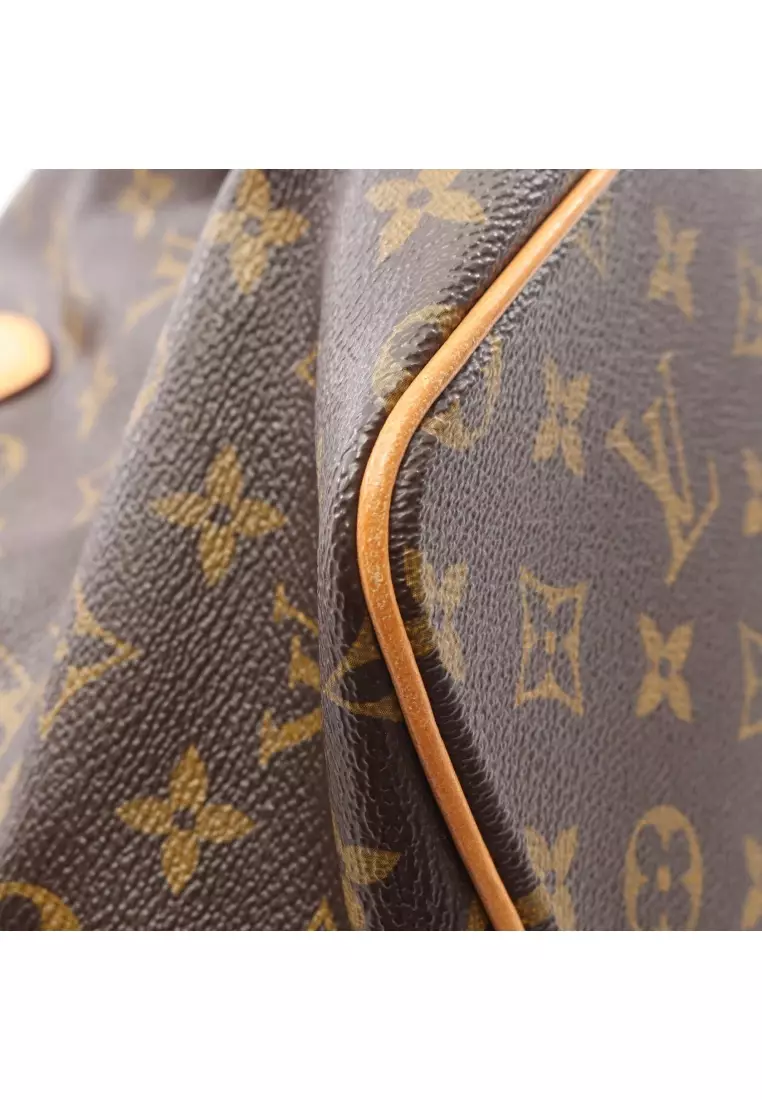 Pre-Loved Louis Vuitton Palermo PM monogram Handbag PVC leather Brown 2WAY