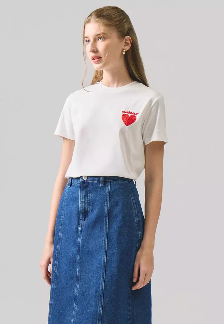 Chain Stitch Graphic T-Shirt