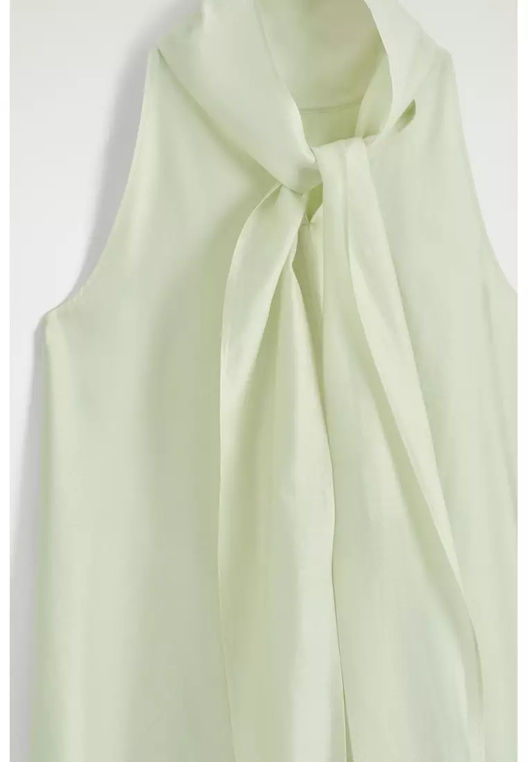 FLUID HALTERNECK MINI DRESS