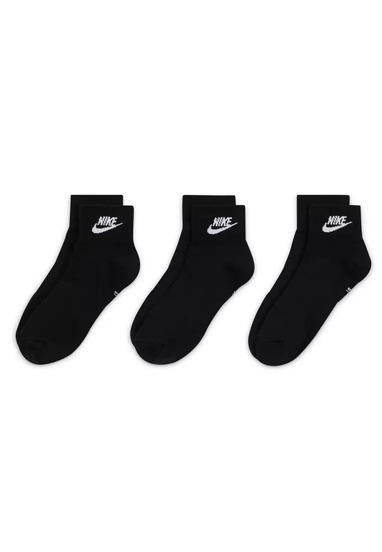 Nike Sportswear Everyday Essential Crew Socks 3-Pack - Black/White – Urban  Industry
