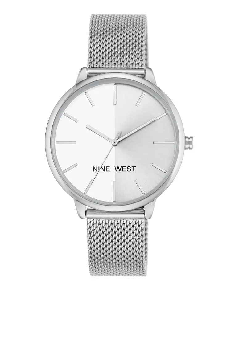 Nine west best sale silver watch