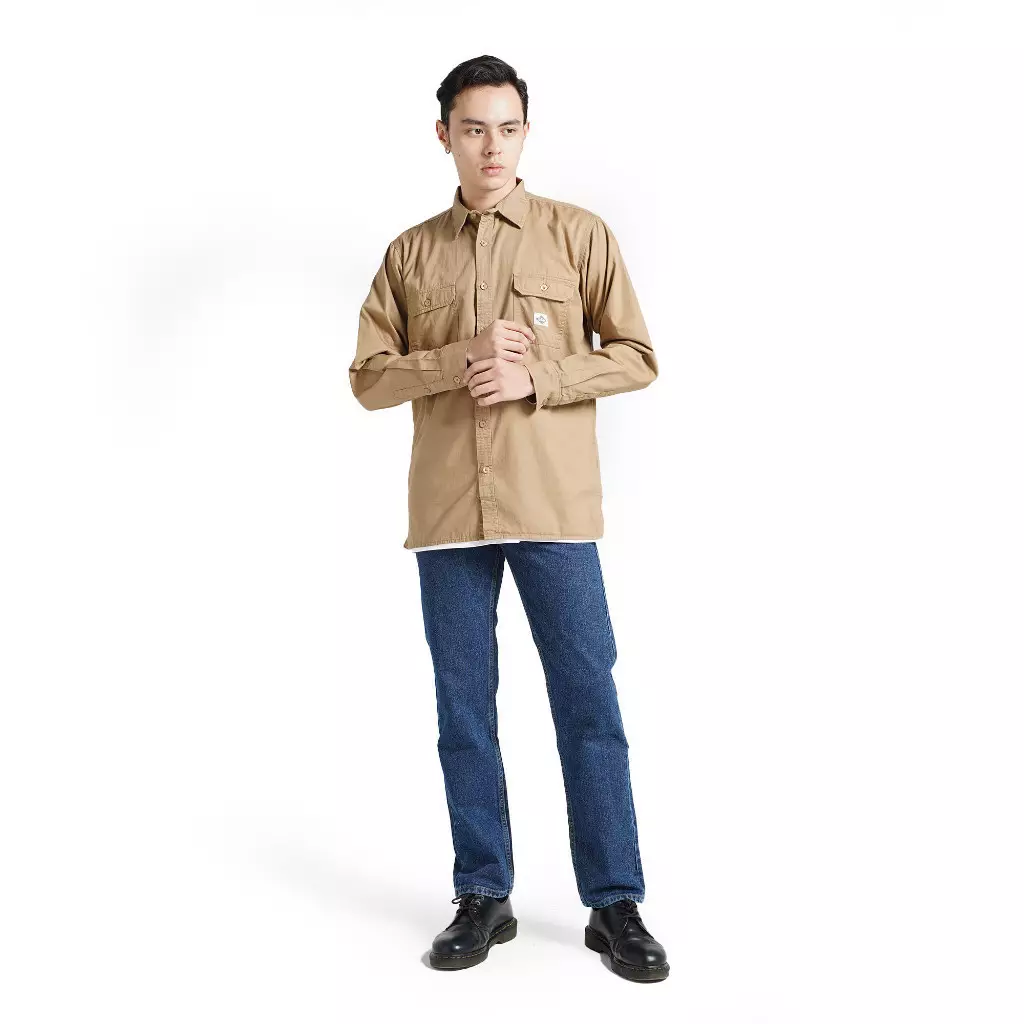 Lee Cooper Long Shirt Clive Khaki