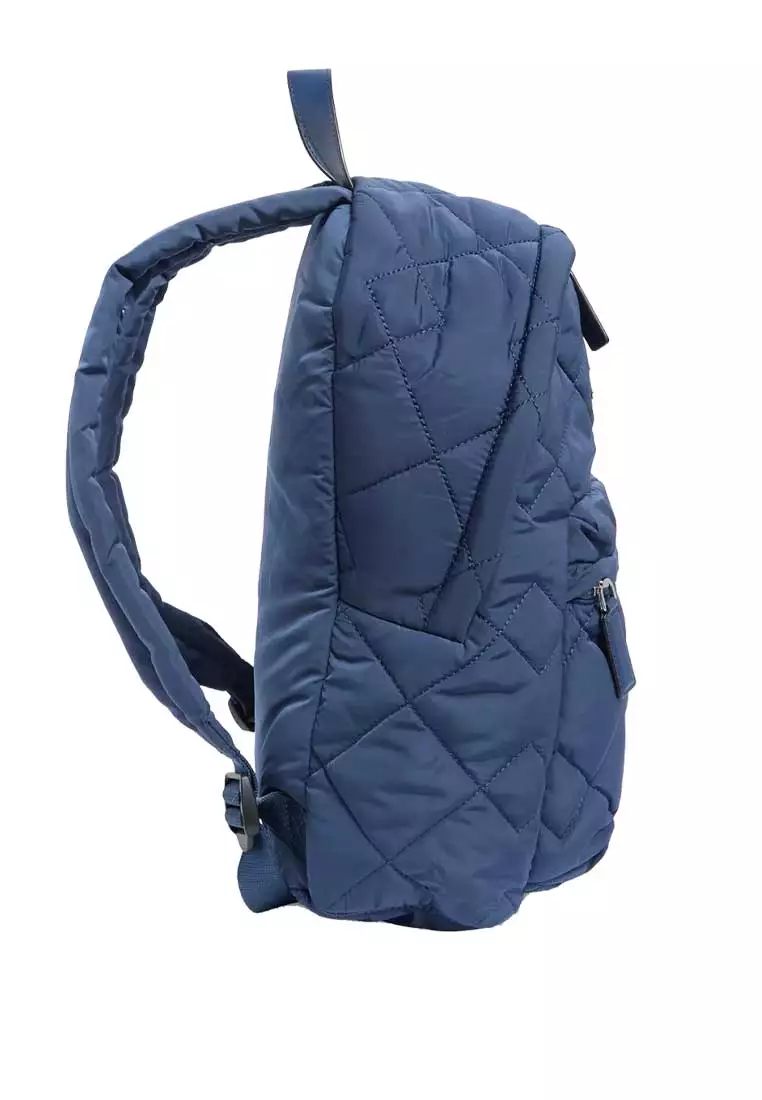 Quilted Nylon Backpack Azure Blue M0011321