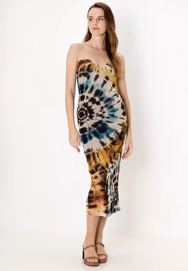 ZARA Tie Dye Print Dress 2025 | Buy ZARA Online | ZALORA