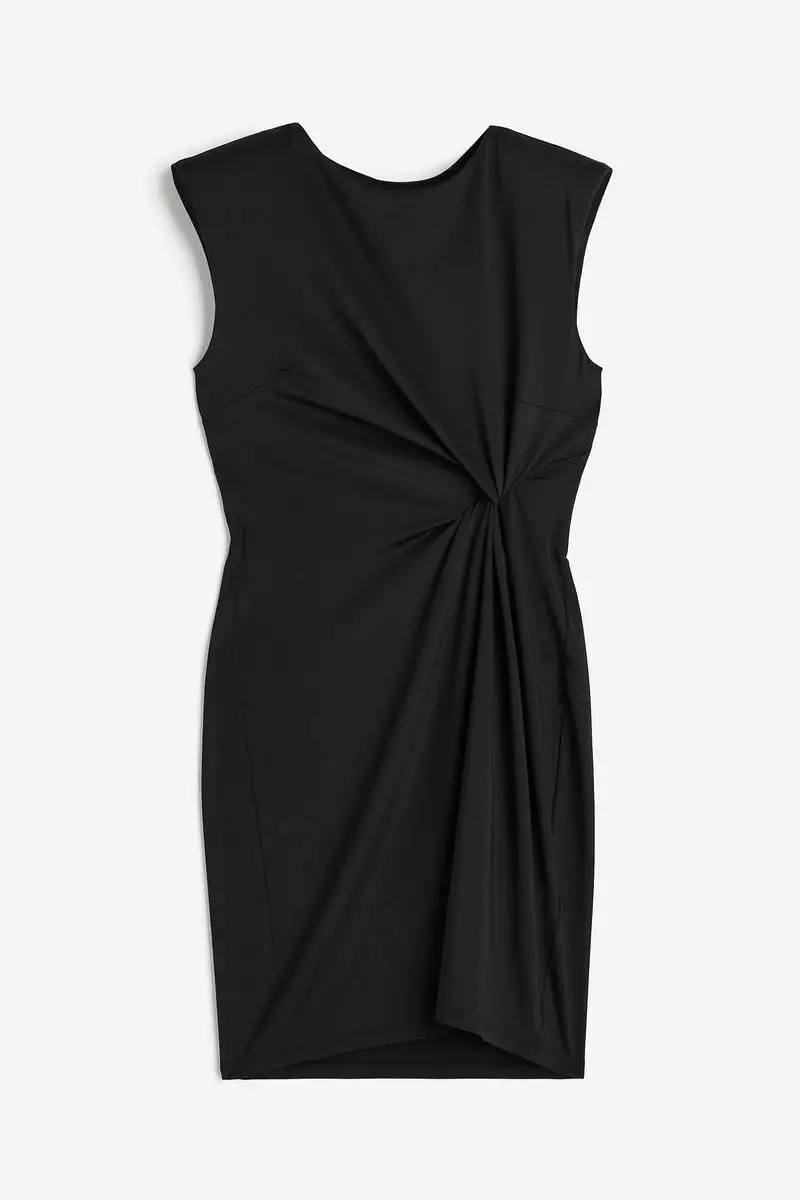 H&m black sleeveless hot sale dress