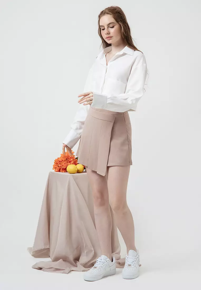 Uma Cropped Shirt in White