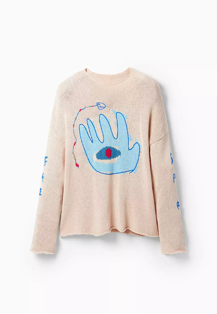 Buy Desigual Desigual Man Oversize embroidered pullover