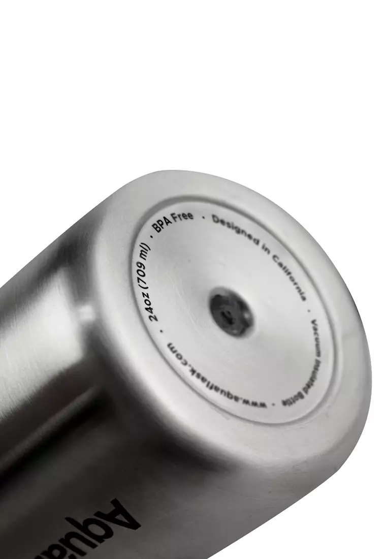 24oz Silver Steel Sip Bottle