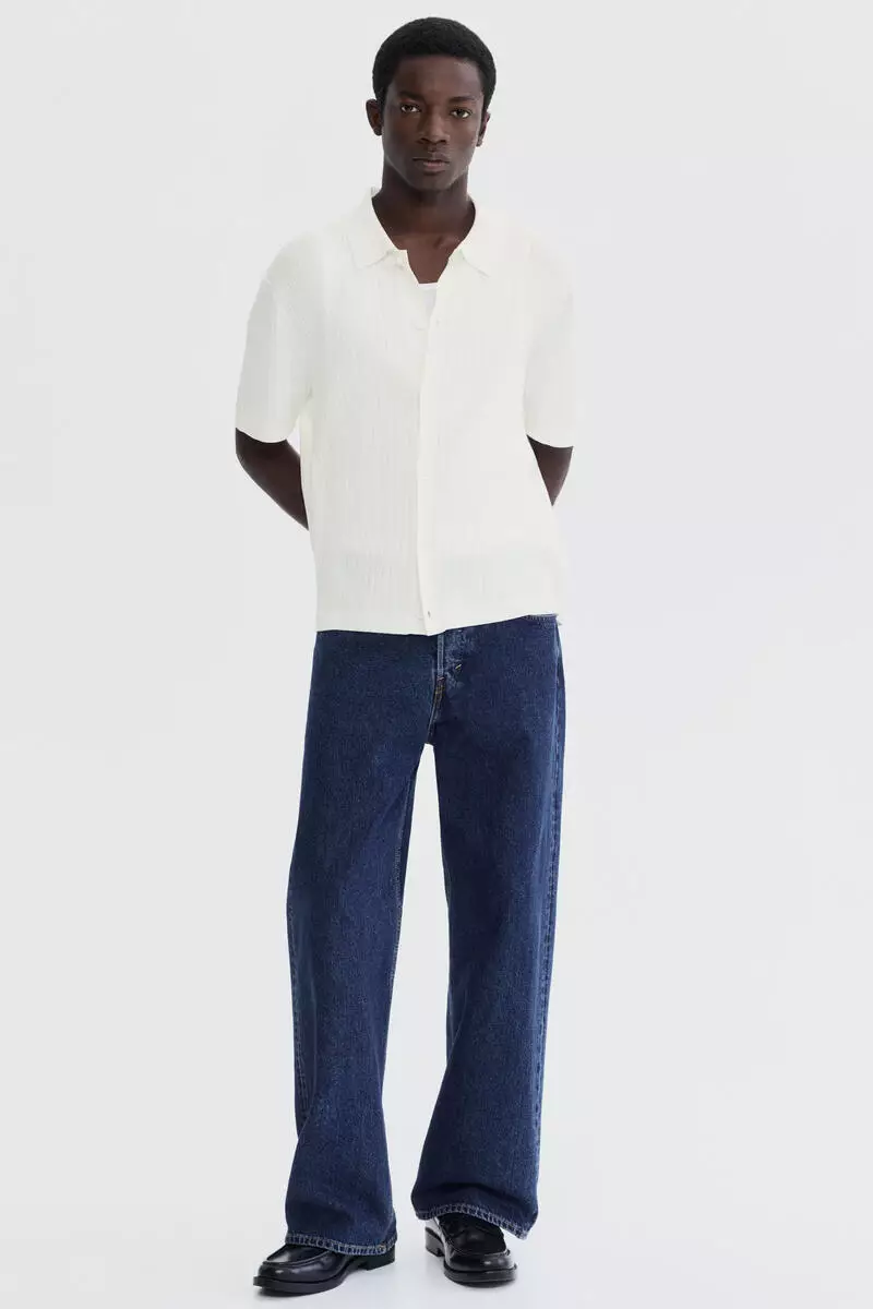 Regular Fit Rib-knit shirt