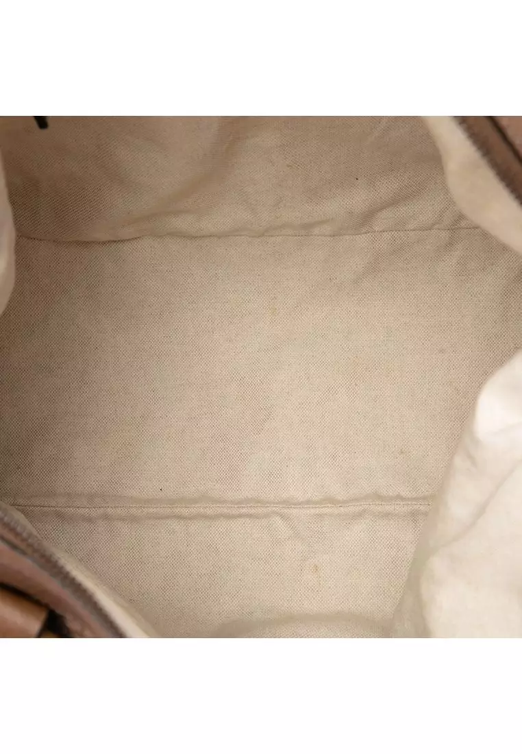 Pre-Loved Gucci Calfskin Twill Satchel