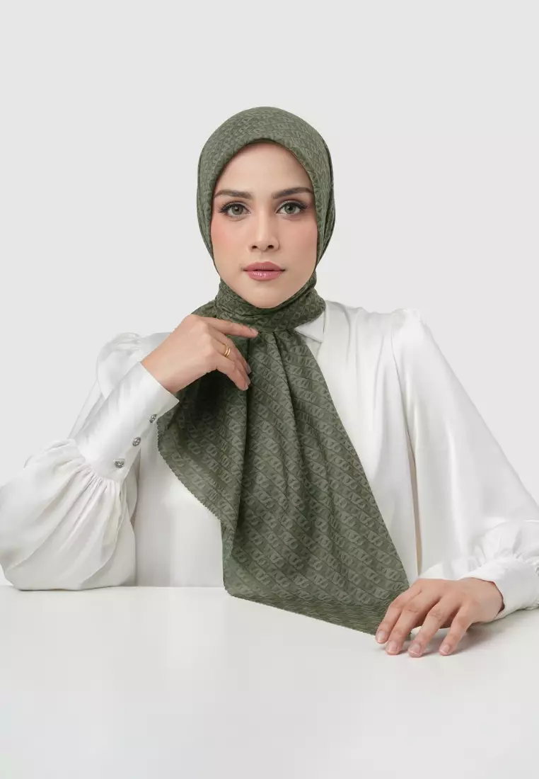 Interlock Voile Square - Chive