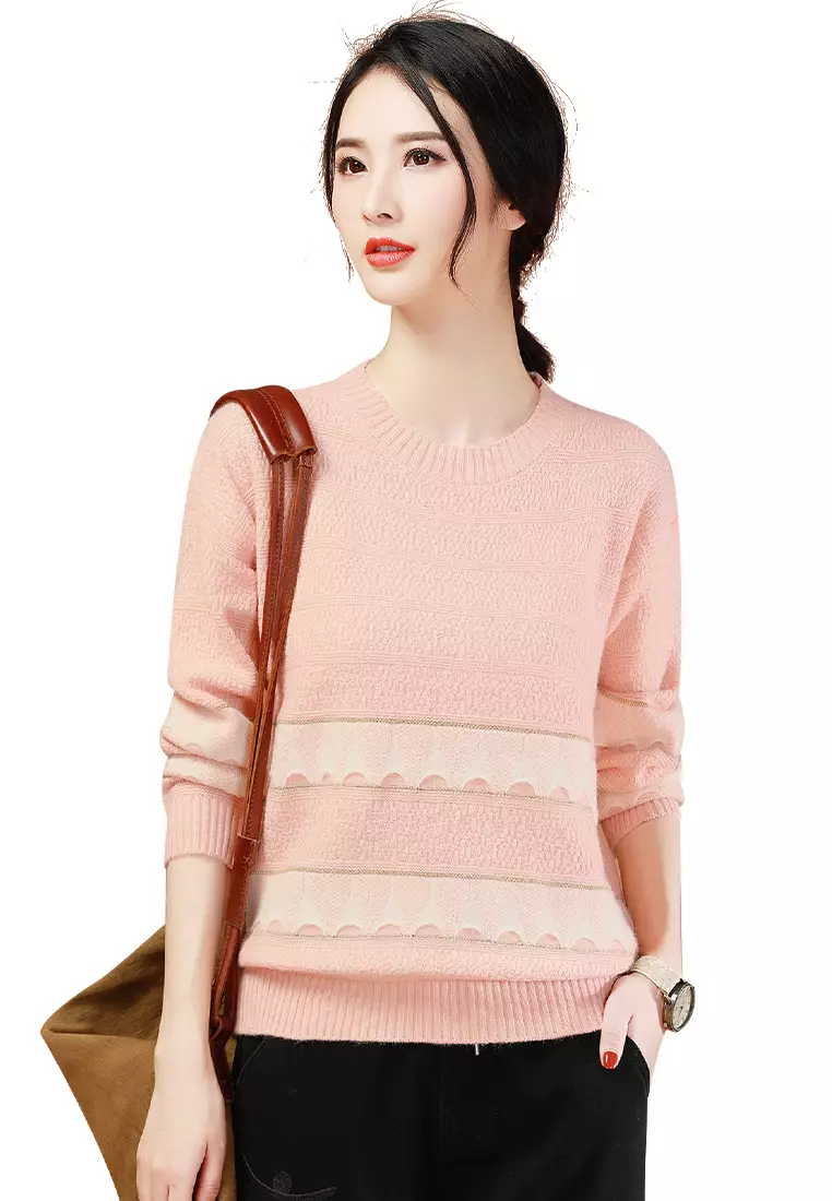 Buy A IN GIRLS Fashion Crew Neck Sweater 2024 Online ZALORA