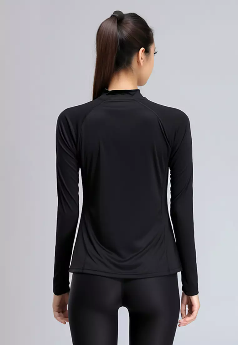 LSD84 Kaos Lengan Panjang Gym "lft hvy" hitam