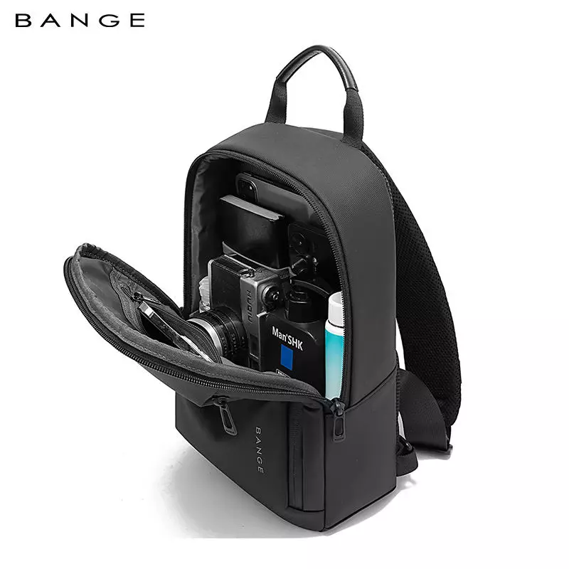 BANGE BG3077 Tas Selempang Pria Waist Bag Pria Sling Bag Pria- Black