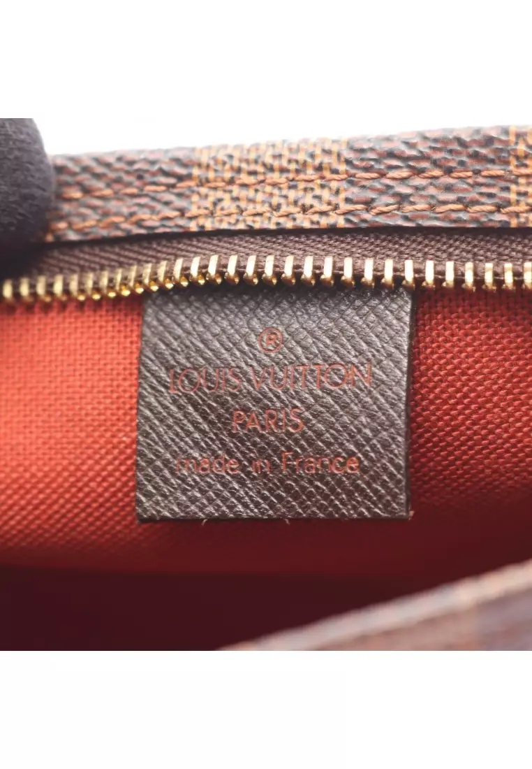 Pre-Loved Louis Vuitton Truth Makeup Damier  ebene Handbag PVC leather Brown