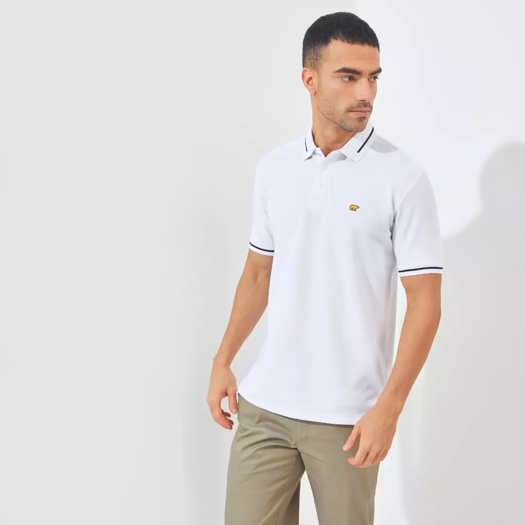 Jack Nicklaus Hubert Polo Shirt Pria Regular Fit Putih Colour White
