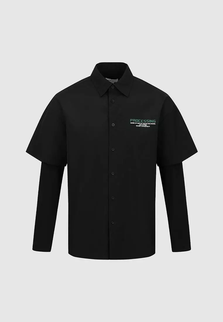 合体型开襟衬衫