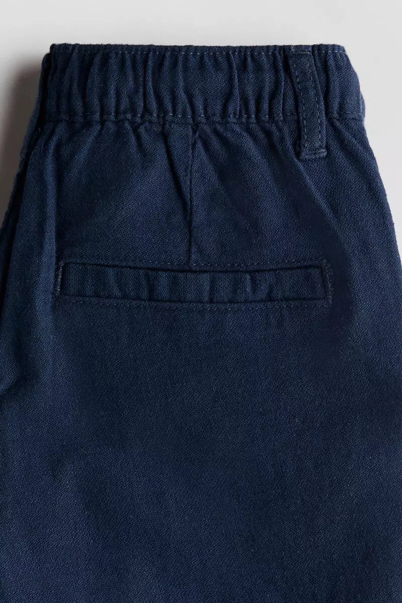 Cotton roll-up trousers