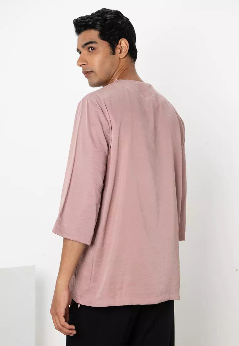 Da'ud Quarter Sleeve Kurta- Tencel Cotton