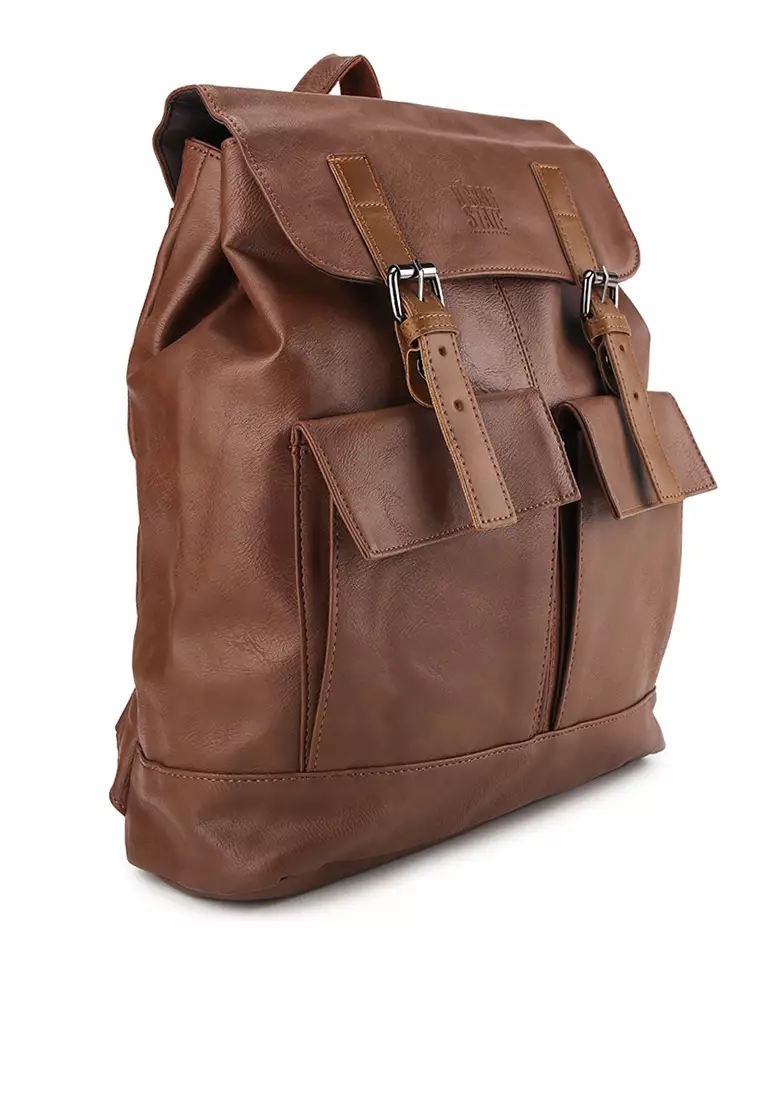 Distressed Leather Hitch Backpack