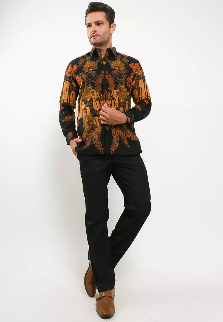 Batik Lasm jagakarsa Kemeja Batik Pria Premium Slimfit Modern Lengan Panjang