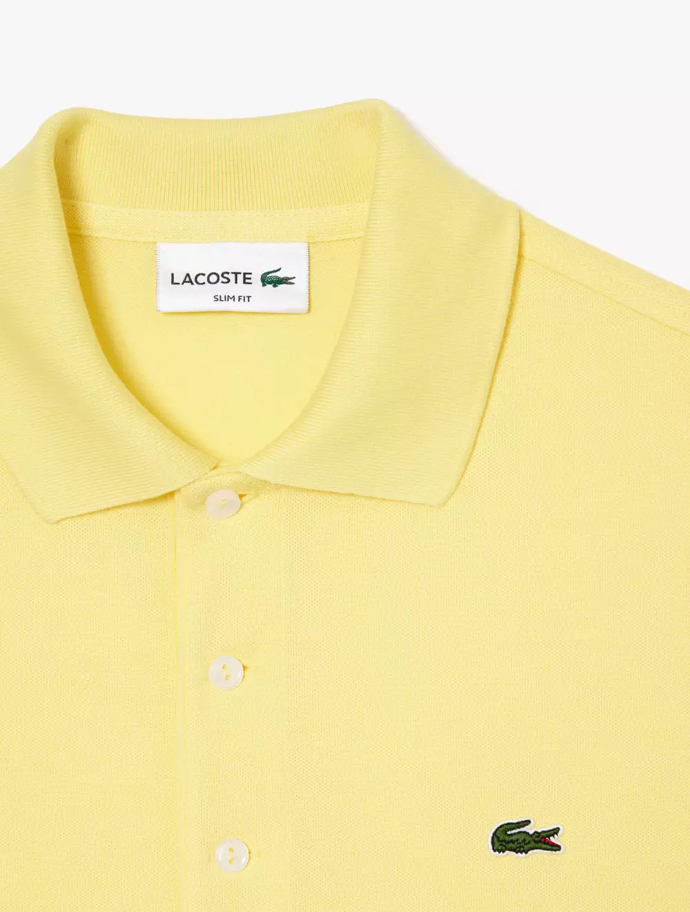 Slim Fit Stretch Piqué Polo Shirt - Yellow
