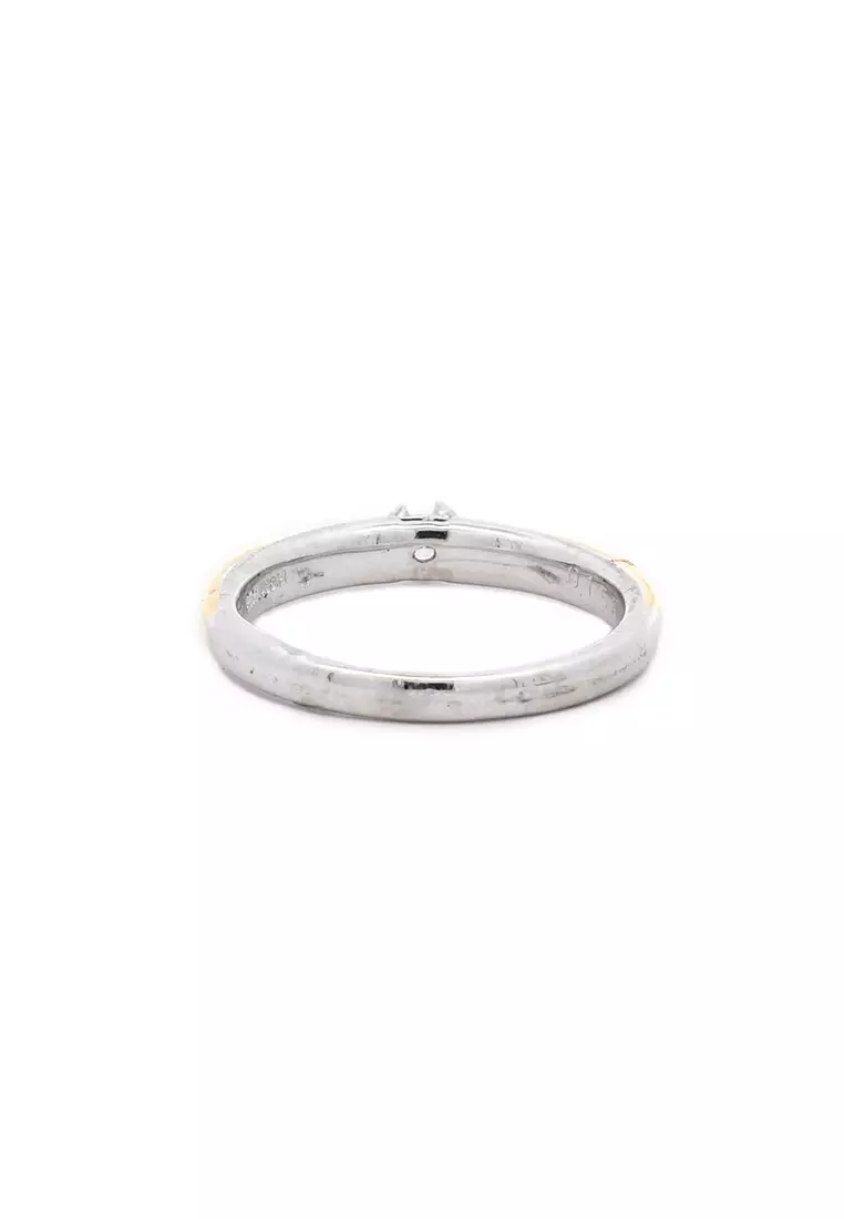 PT Platinum Made Bicolor Lady Ring with Diamonds