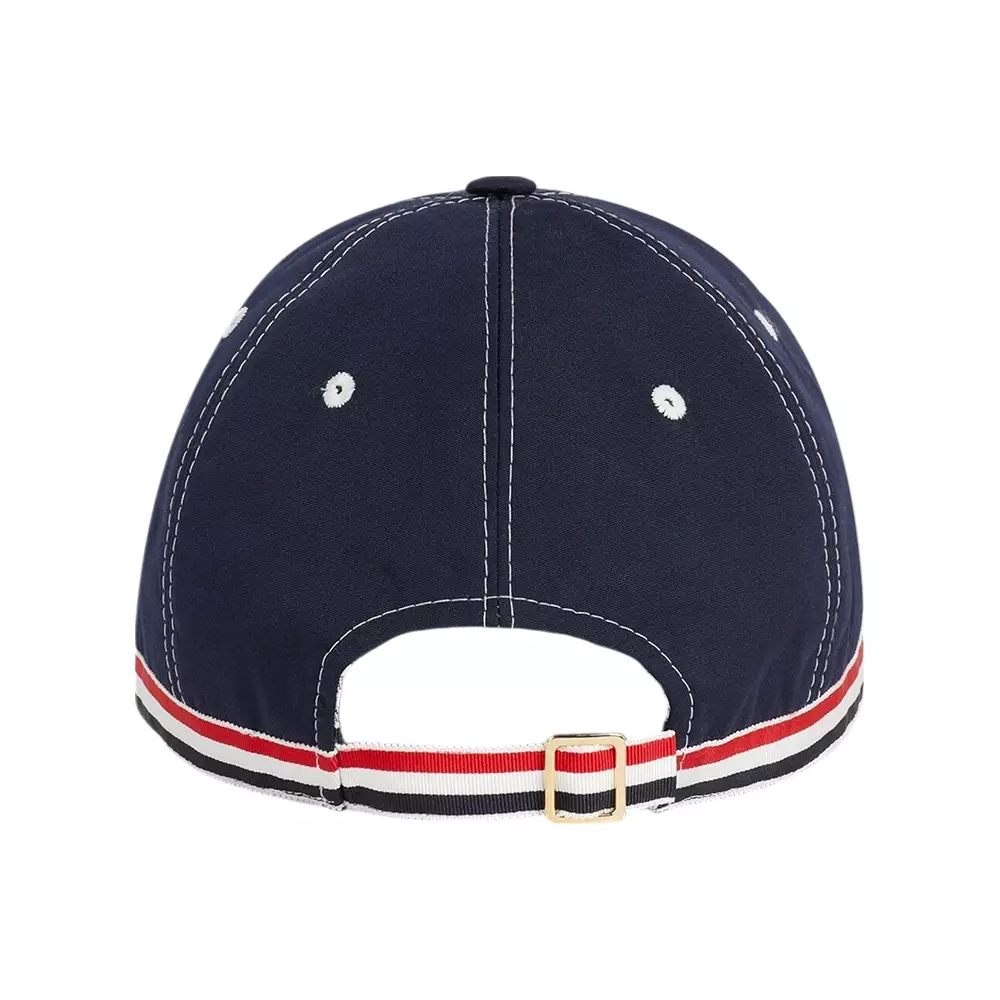 [4.4PRIL KEJUTAN HARGA] Typewriter Cloth Contrast Stitch 6-Panel Baseball Cap Navy