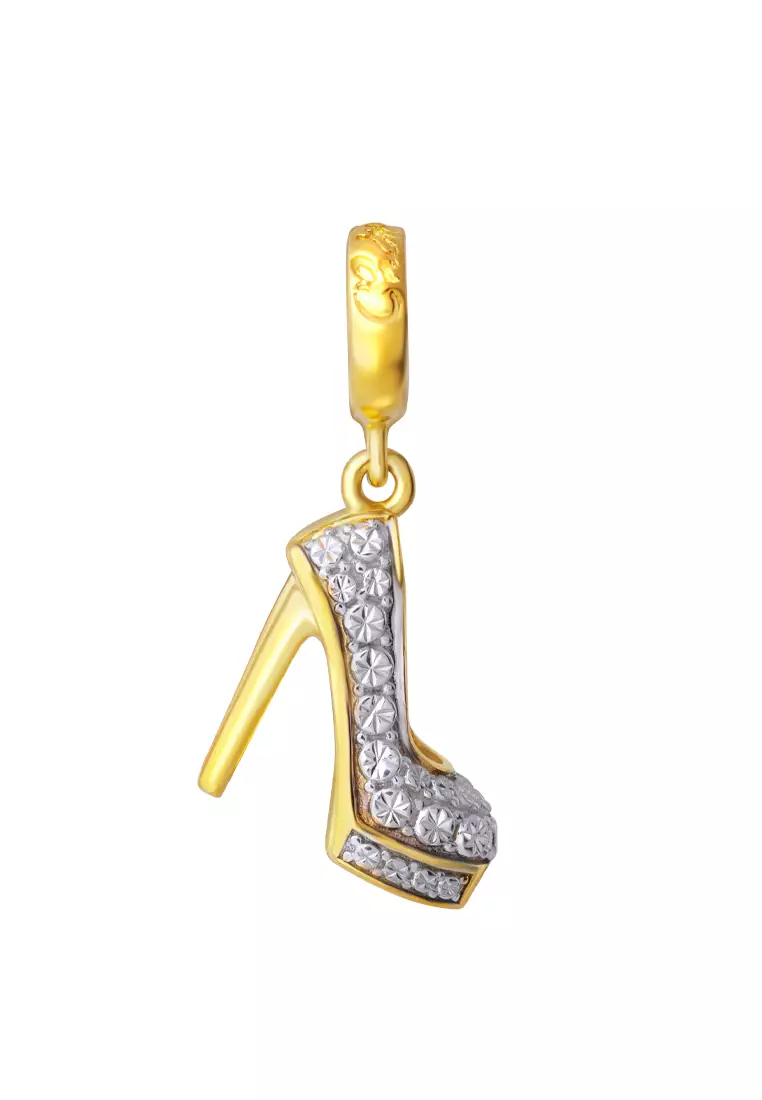 TOMEI Chomel High Heel Charm, Yellow Gold 916