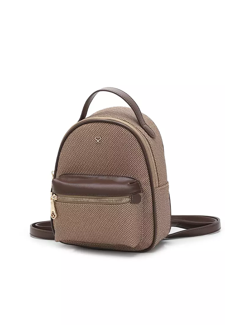 Women's Mini Backpack (Tas Ransel Wanita & Tas Punggung Wanita) - Cokelat