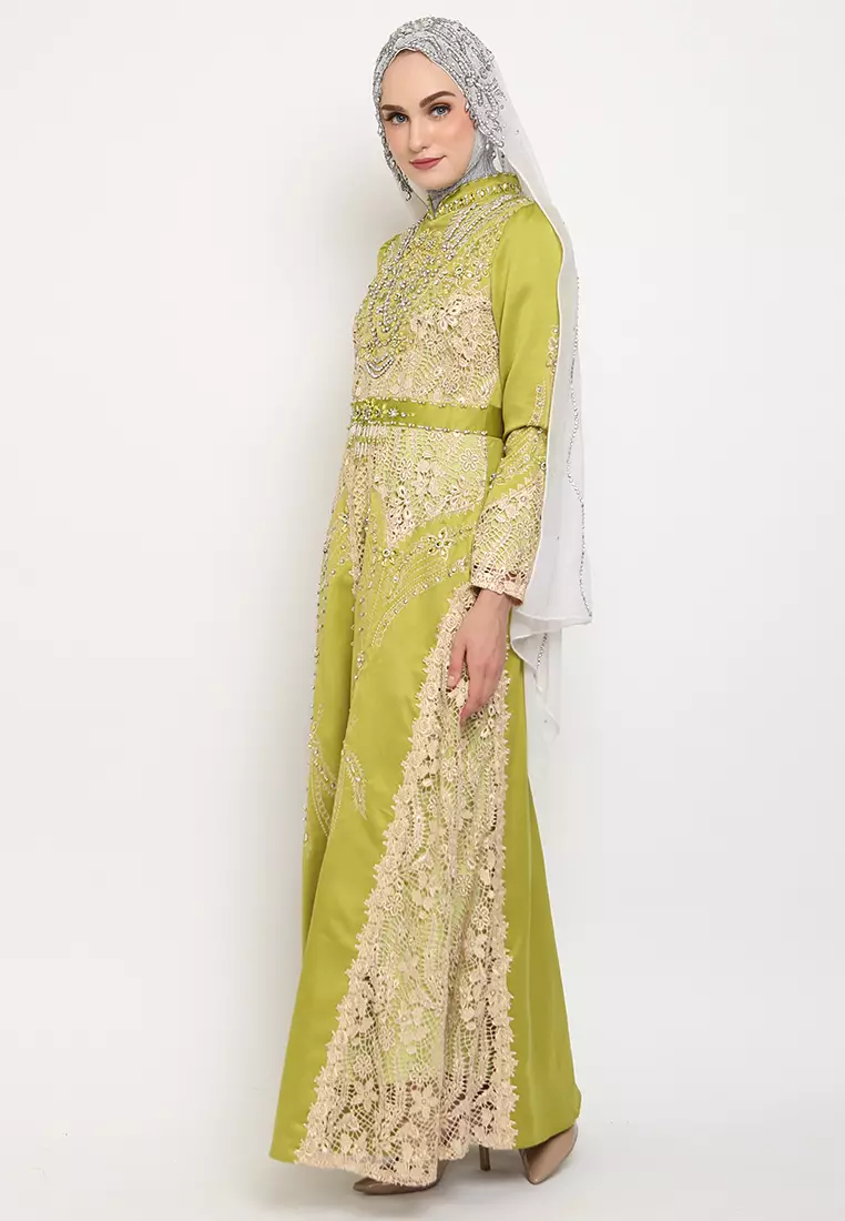 Bibiq Gamis Brokat Satin