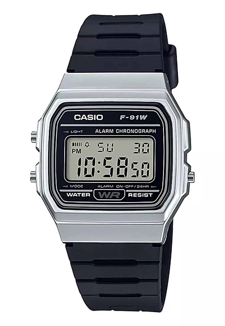 Jual Casio Casio Jam Tangan Wanita Silver Black Resin Strap