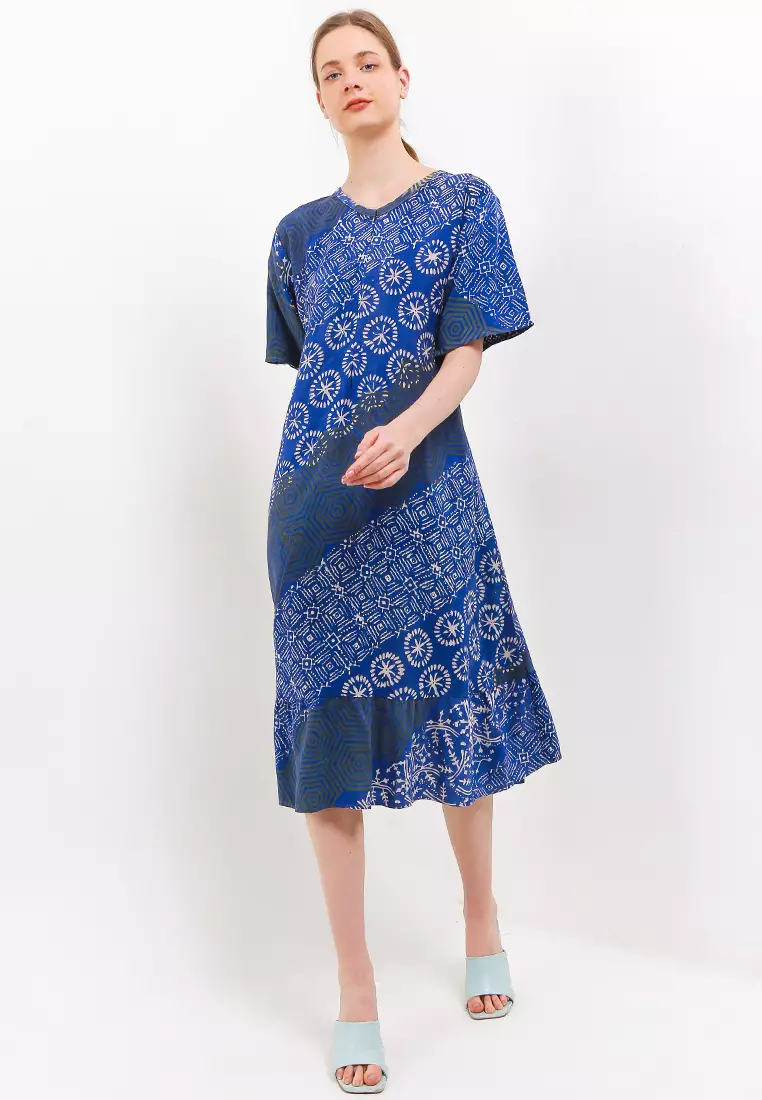 Homedress Daster Wanita Kamaniya Navy