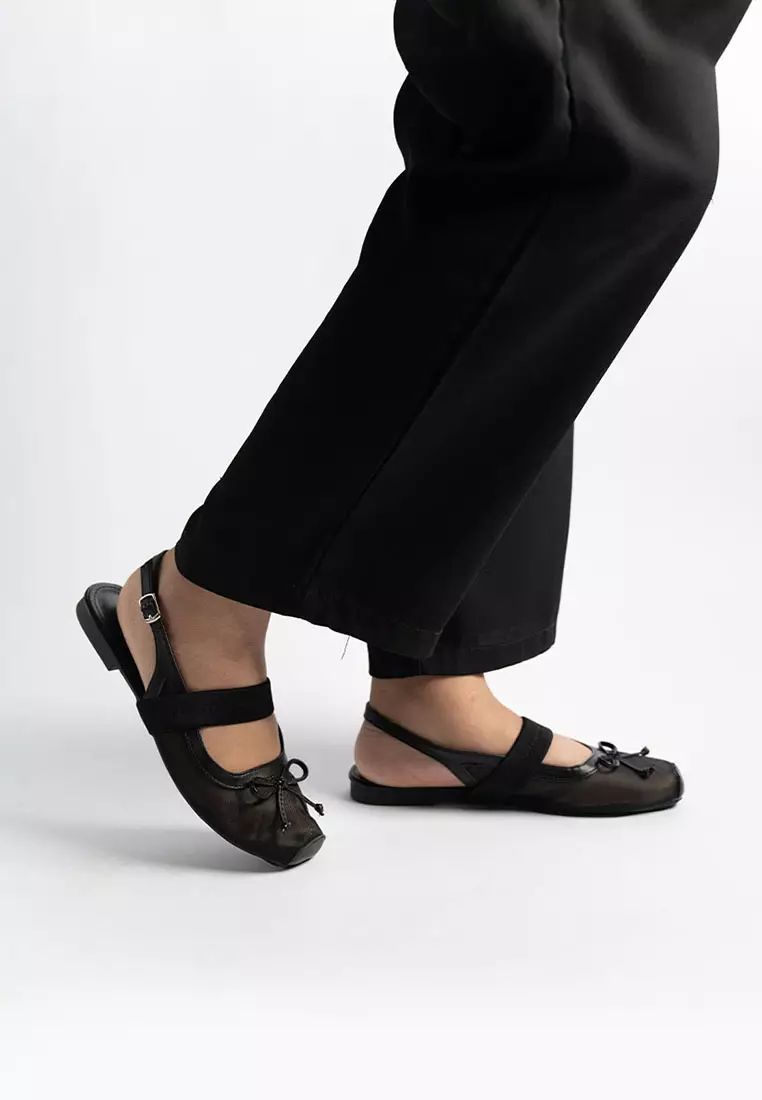 Brynn Ribbon Slingback Flats