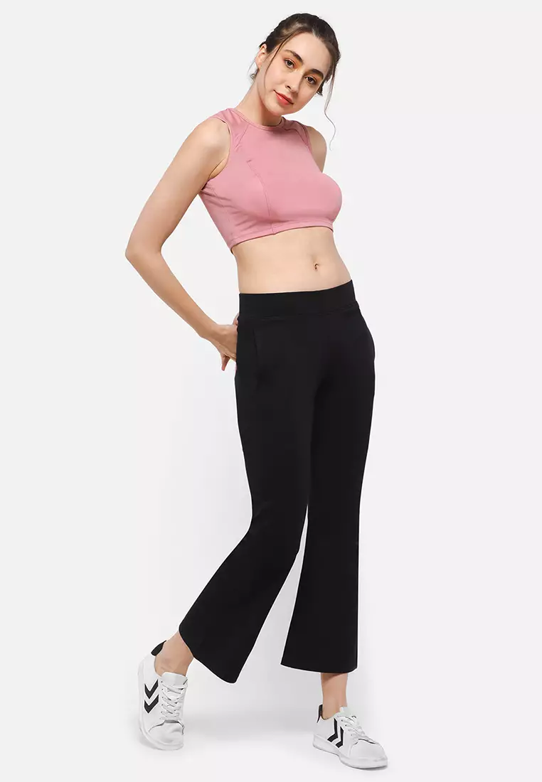 Buy Clovia Clovia Comfort Fit High-Waist Flared Yoga Pants in