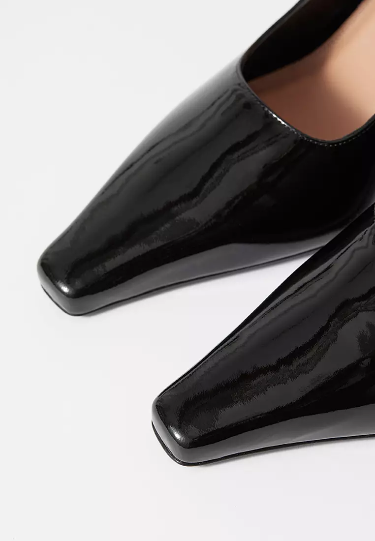 Patent Leather Slingback Pumps