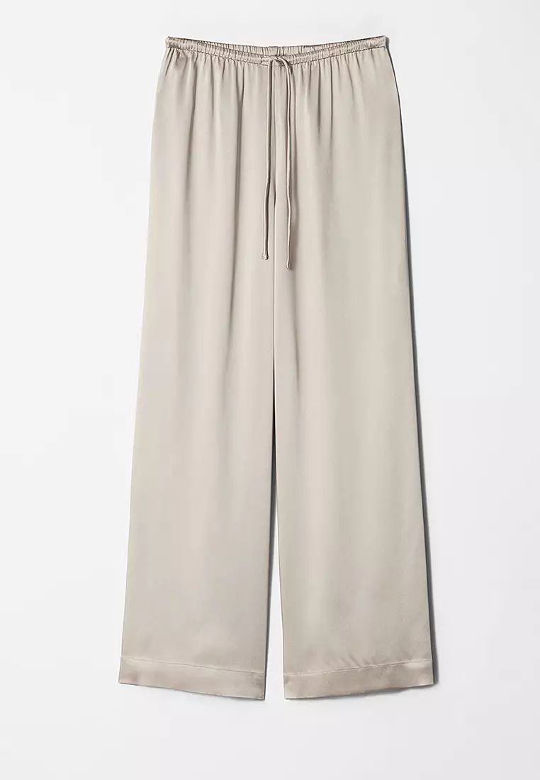 Drawstring Satin Trousers