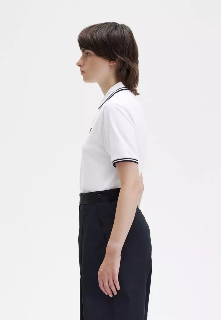 Fred Perry G3600 Twin Tipped Fred Perry Shirt (White)