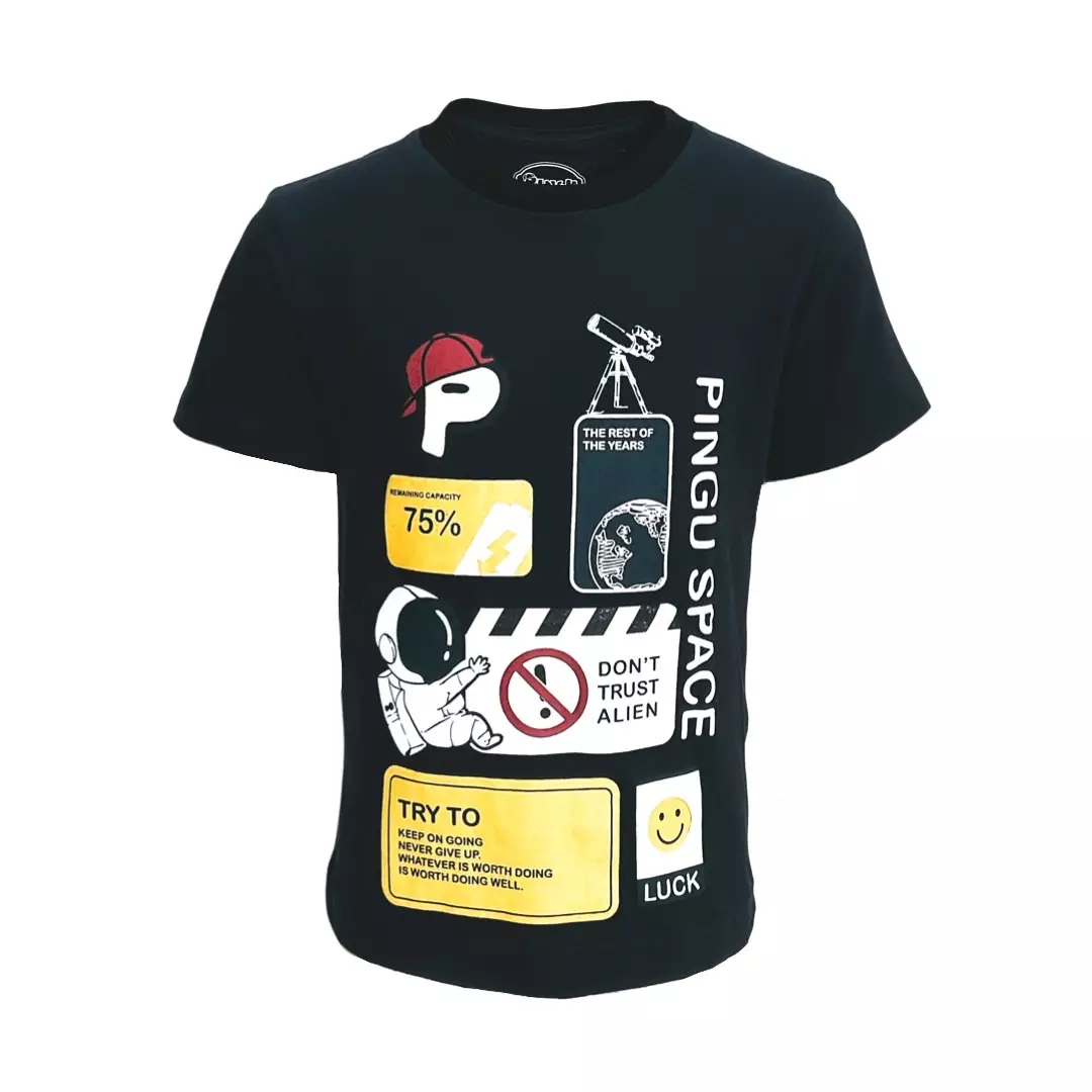 Pingu Kaos Anak Laki Laki Sablon Astronot Navy 92000727