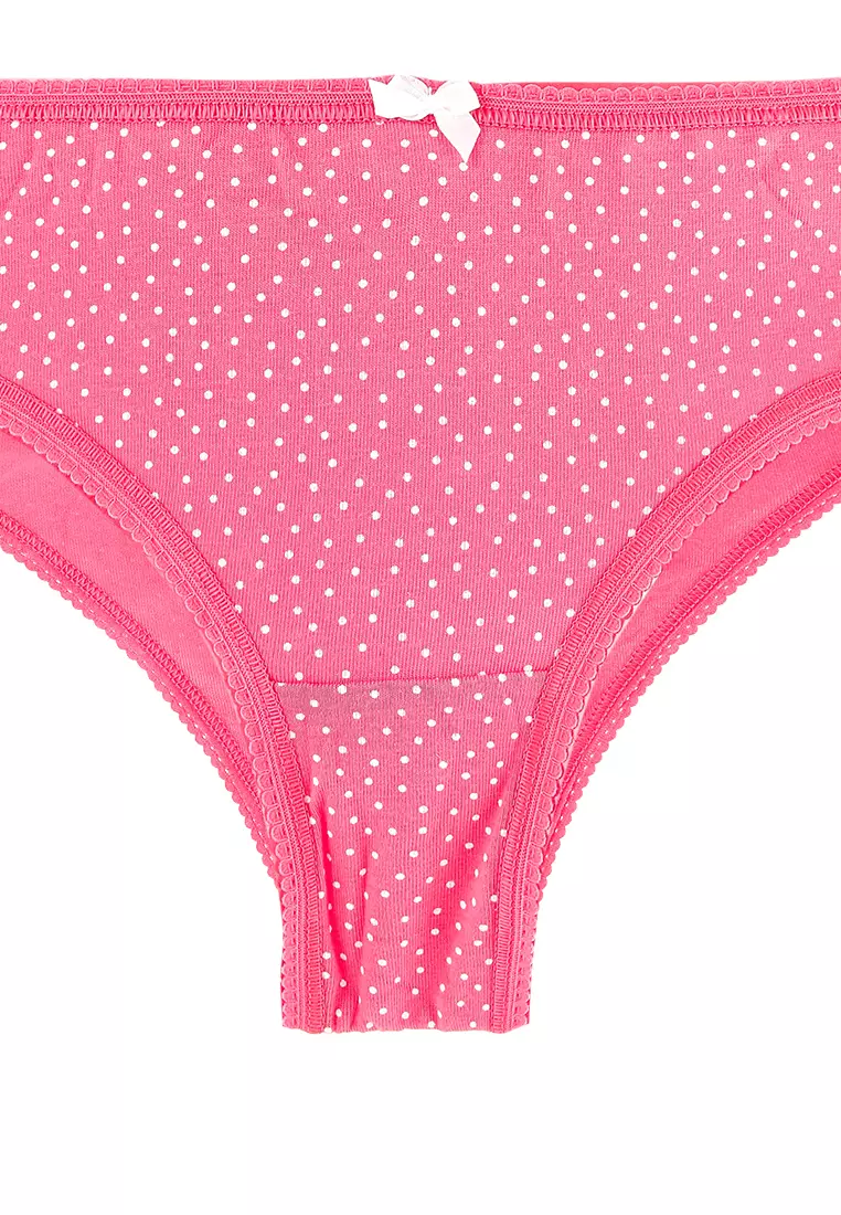 5pk Cotton Lycra Brazilian Knickers