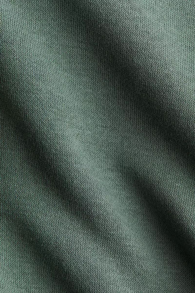 Cropped zip-through hoodie