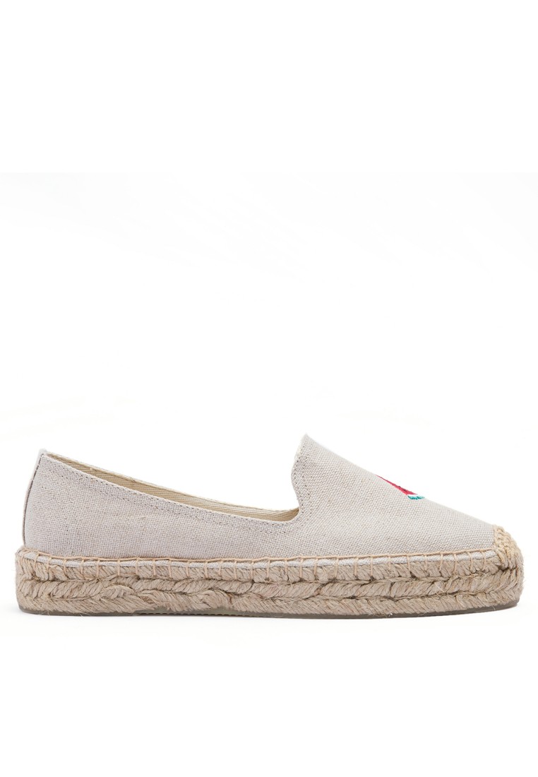 Platform Embroidery Canvas Espadrilles HB6105