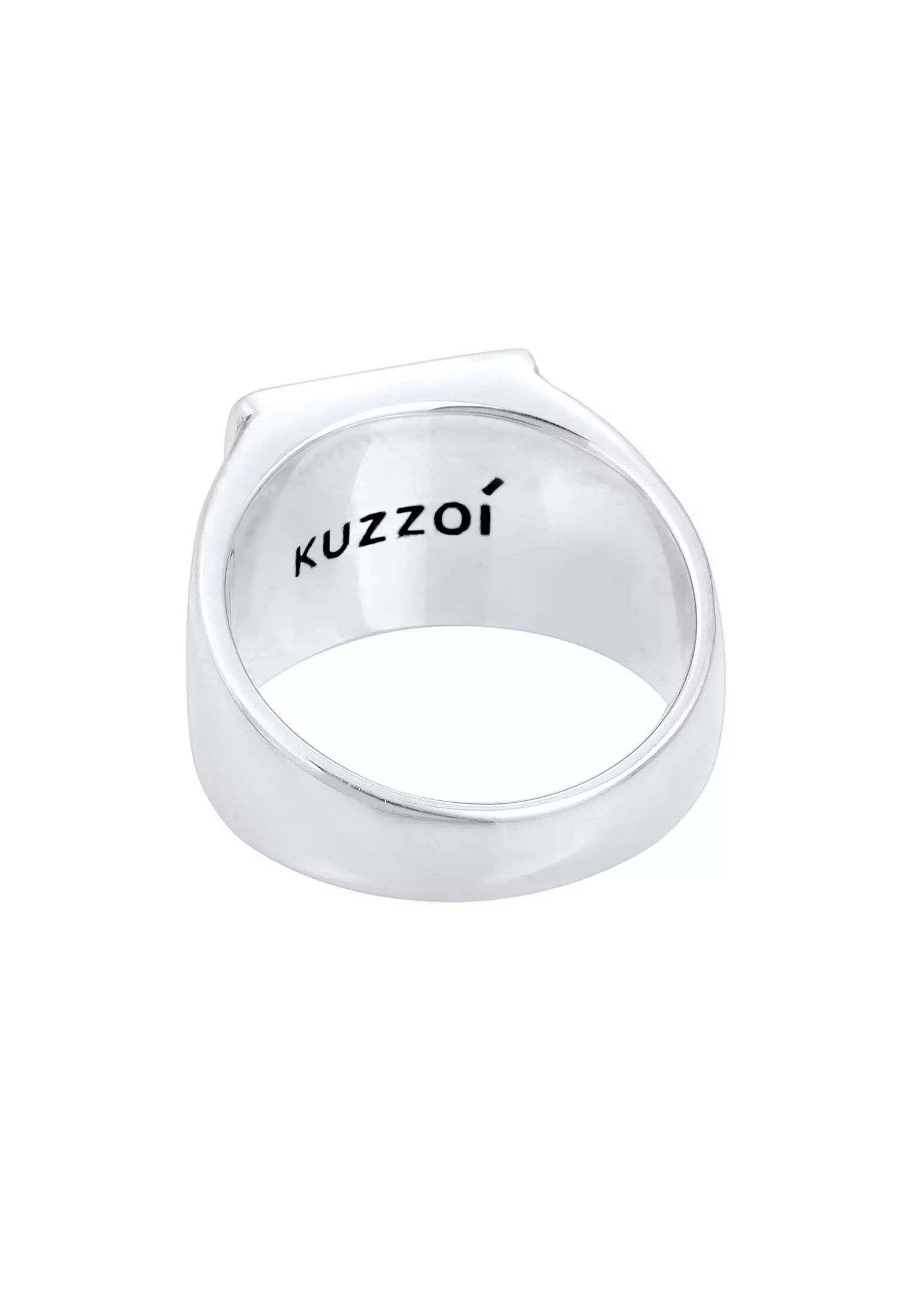 Men's Silver Anchor Signet Ring – Oxidised
