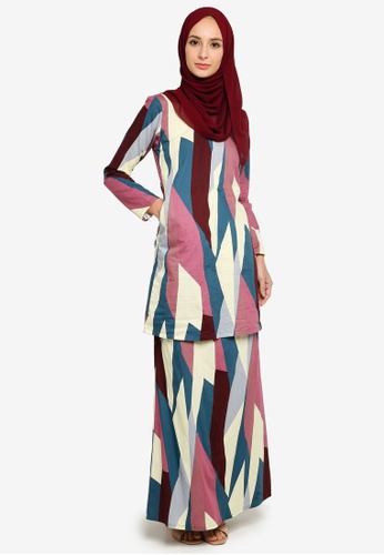 Kurung Moden Exclusive Berpoket from Azka Collection in Multi