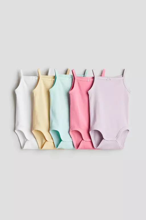 5-pack cotton bodysuits