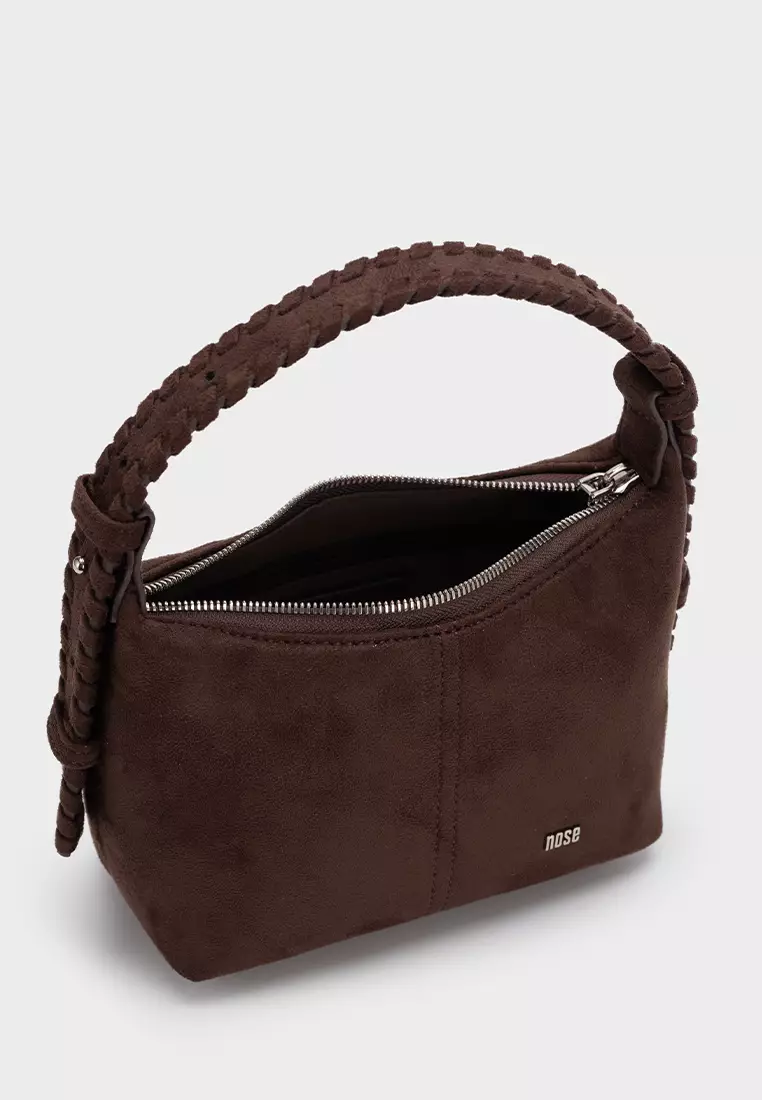 ADJUSTABLE STRAP TOTE BAG WITH WOVEN HANDLE