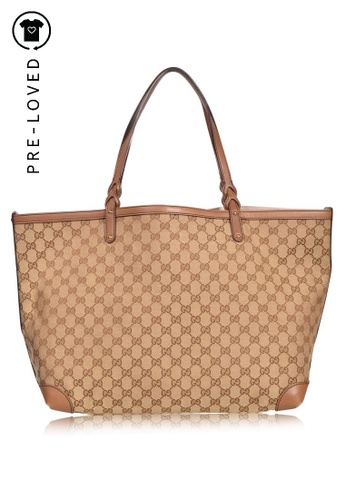 Buy Gucci Pre Loved Gucci Monogrammed Tote Bag Online Zalora Malaysia